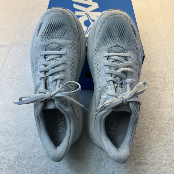 Hoka One One HOKA Bondi 9 Stardust Silver White Women 9.5 B Excellent Condition - Picture 2 of 14